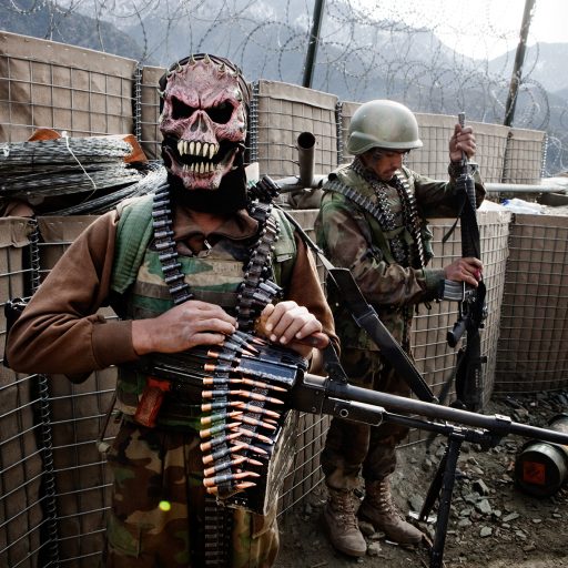 Afghanistan National Army, ANA. soldiers prepare to go out on patrol in the Korengal Valley, which has also been nicknamed "death valley", in Loy Kolay, Korengal Valley, Kunar province, Afghanistan on Dec. 29, 2009. Its unyielding terrain and border with the semi-autonomous Pakistani North-West Frontier Province provides significant advantages for unconventional warfare and militant groups. The province is informally known as "Enemy Central" by American and Western armed forces serving in Afghanistan. In 2009, approximately 60 percent of all insurgent incidents in the country occurred in the province of Kunar.