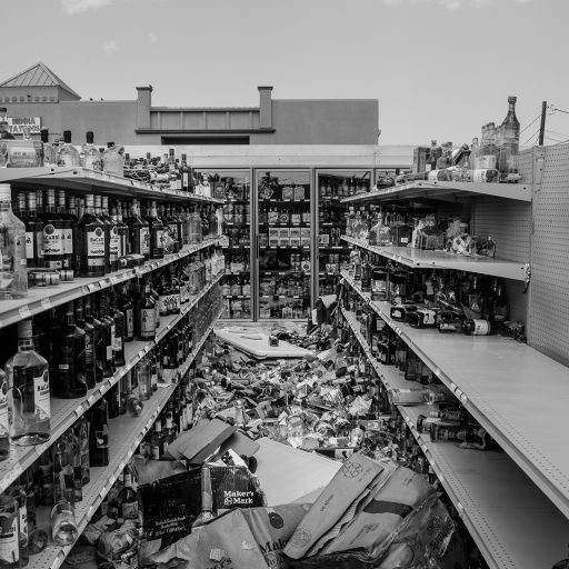 Port Aransas, Texas - August 30, 2017: The destruction of Spanky's Liquor store from Hurricane Harvey is seen in Port Aransas. Credit: Christopher Lee.