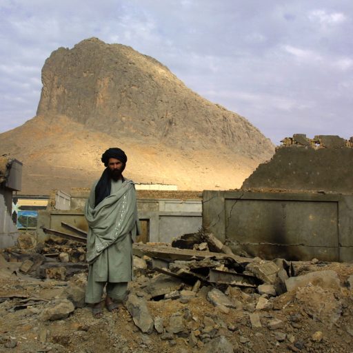 Mullah Omar residence in Kandahar destroyed by air bombardment during the US campaign over Afghanistan, after Al Qaeda's Sept.11 attacks in America. December 2001Photo: Alexandra Boulat