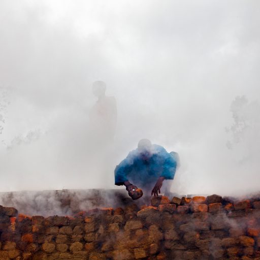 A brick making factory in Madagascar, 2010.