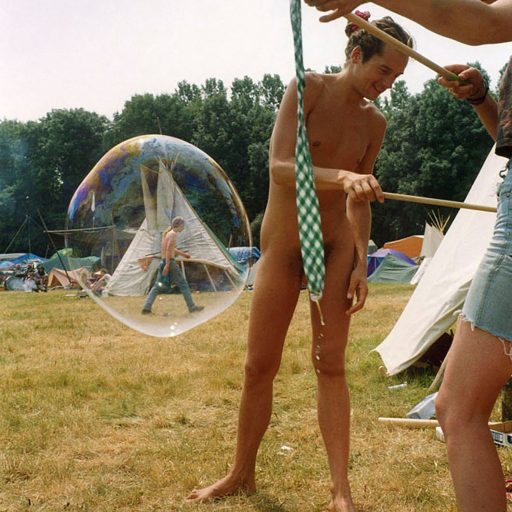 'Bubbleman'. The grreen fields, Glastonbury festival 1992