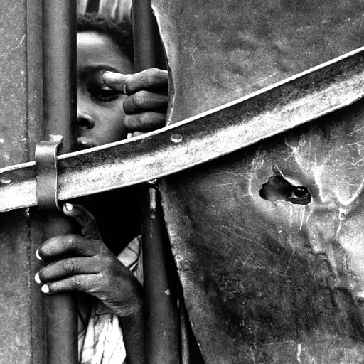 Famine. Children looking through the gates of a feeding centre. In 1991 President Barre was overthrown by opposing clans, but they failed to agree on a replacement and plunged the country into lawlessness and clan warfare. In December 1992 US Marines landed near Mogadishu ahead of a UN peacekeeping force sent to restore order and safeguard relief supplies. The US forces withdrew in 1993 following the debacle of the infamous Black Hawk Down battle.