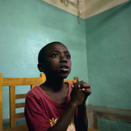 Ozias Kambale Pimo, 11, asks whether his parents are still alive, whom he was separated from in fighting in the Democratic Republic of the Congo.