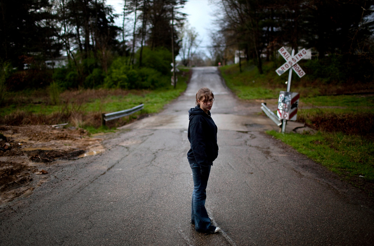 Year 2009: Masie Crow for the project “Lost in the Cycle of Poverty," showing the emotional effects poverty can have on an individual, through the eyes of one young woman, April, living below the poverty line in Southeast Ohio.