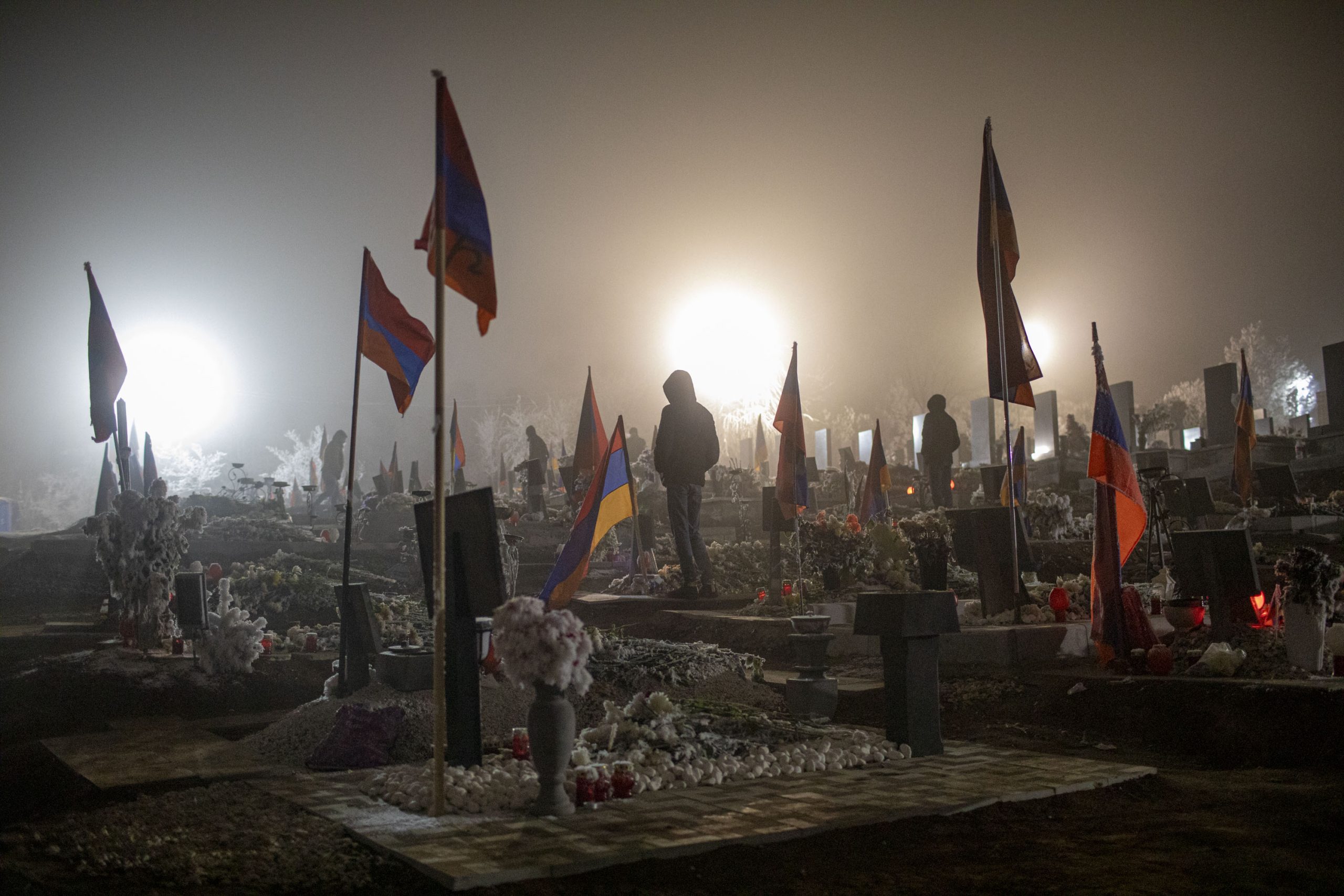 Yerablur Military Memorial Cemetery in Yerevan, Armenia on January 5, 2021.