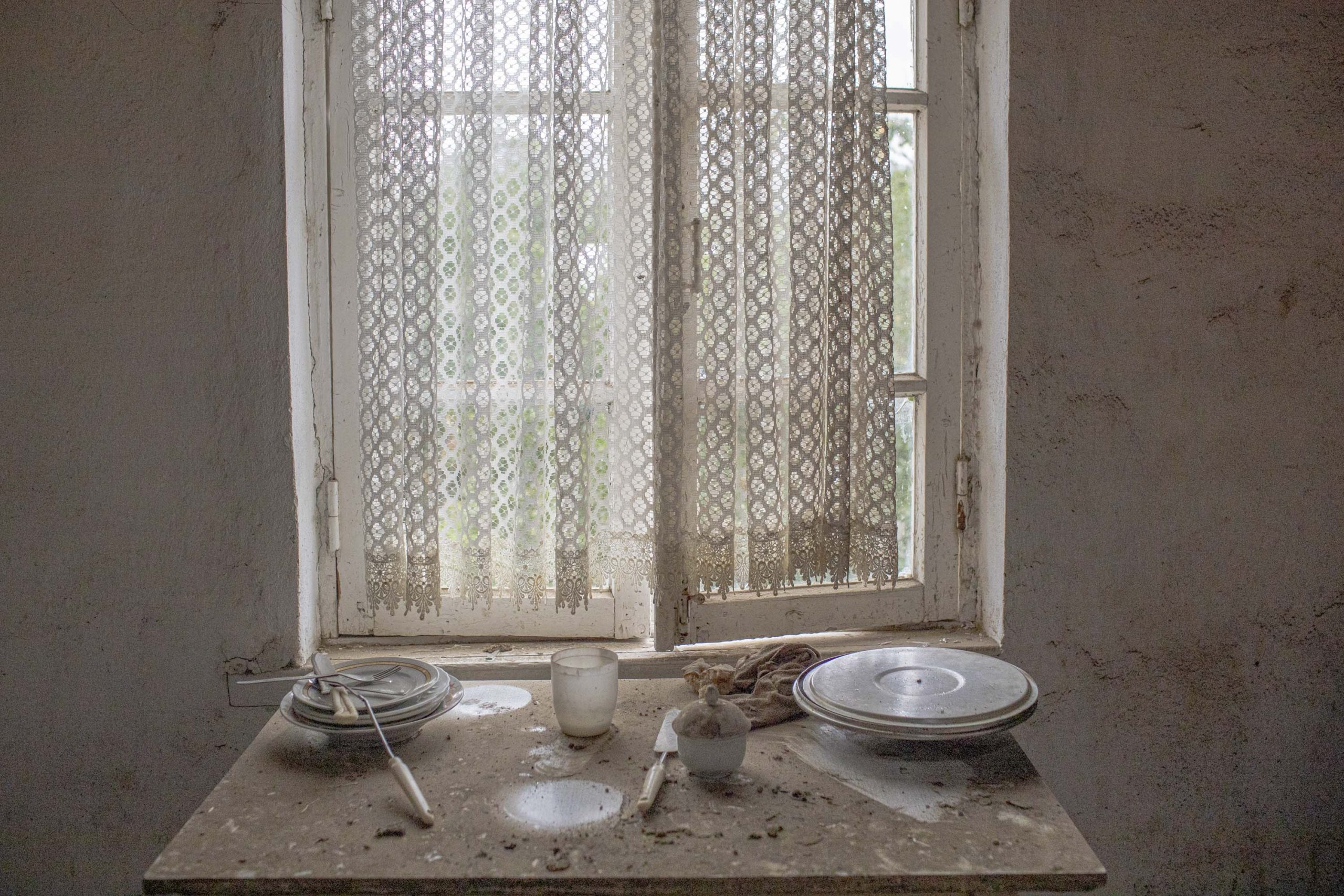 Kitchen in a house that was hit in Martuni, Nagorno-Karabakh, seen on October 1, 2020. The house was hit on September 27.