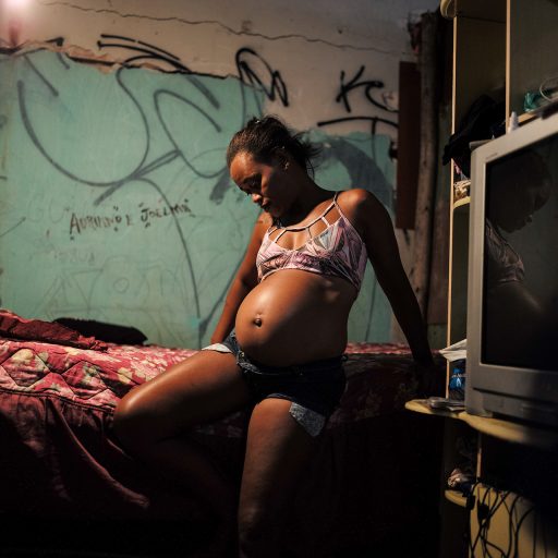 Joelma poses for a portrait in her home in Salvador de Bahia. She has suffered from different addictions since young age, today she is pregnant, and is trying to stay clean.


The report explores the vestiges of trauma in the aftermath of slavery in Brazil and how they intersect with the present environment. Violent acts, such as those experienced in war or abuse, have an enormous impact on individuals mental health. Research indicates that the impact of trauma experienced by mothers influences the development of their children. The situation is encoded in the DNA passing on to the following generations, shaping the memories in a cognitive and behavioral way. Today, we still need to draw attention to racially aggravated ills caused by social practices and fight important issues such as income gap, education and social perpetration of racial stereotypes.