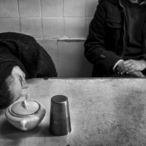 Love is difficult when you can't touch. Two friends sit in a traditional restaurant waiting for their order in Tabriz, Iran, on December 1, 2014.