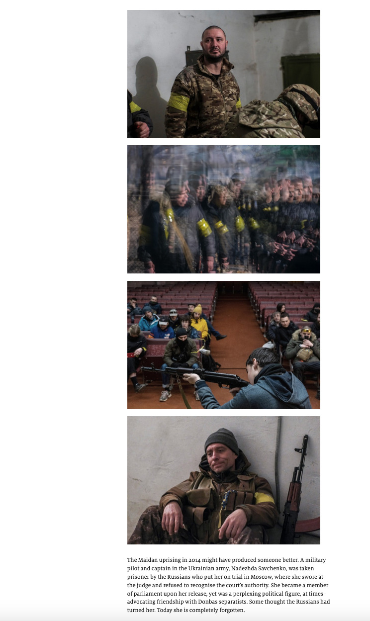 Photos by Ron Haviv / VII of Ukrainian soldiers and civilians who have joined the Territorial Defense during the Russian invasion of Ukraine, in The Economist 1843 Magazine, March 2, 2022.