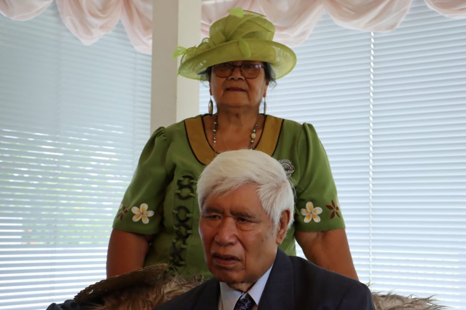Mr & Mrs Ieremia: An elderly distinguished Samoan couple are dressed in their Sunday best for church on Sunday.