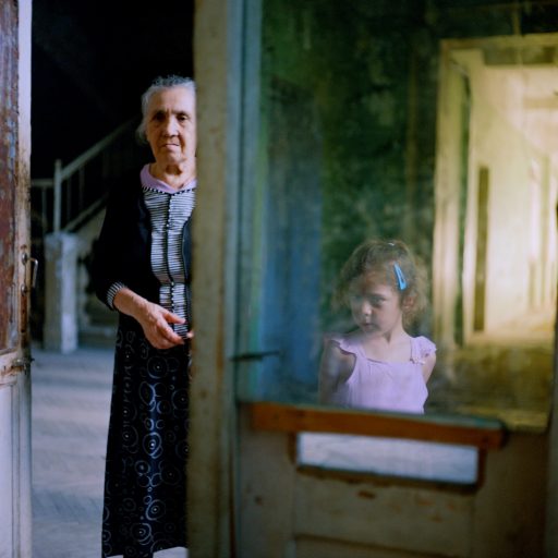 Victoria with her grandmother. Sanatorium "Tbilisi", Tskaltubo,  Georgia, 2021. ©Tako Robakidze for the VII Mentor Program.