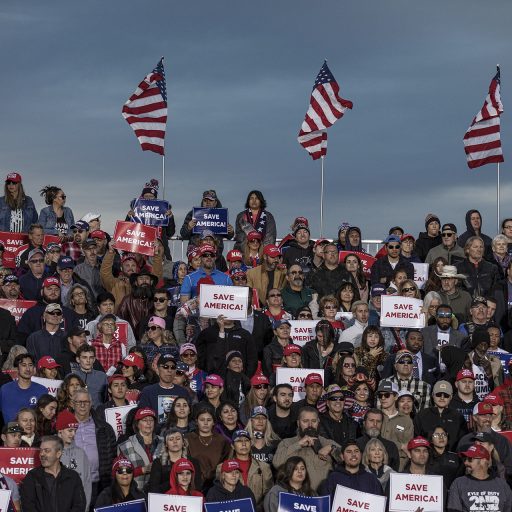 Donald Trump supporters at the Save America rally at Canyon Moon Ranch in Florence, AZ on Jan 15th, 2021. © Adriana Zehbrauskas.