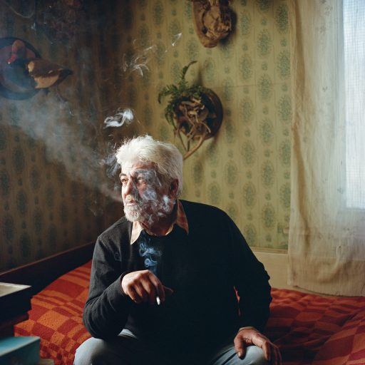 My father's friend and protege Parkev Kazarian, an Armenian refugee from Baku, Azerbaijan lives in a small hut in a village near Gyumri in Armenia. For more than a decade before the war, he and my father were inseparable. My father taught Parkev how to collect and preserve butterflies.© Rena Effendi.
