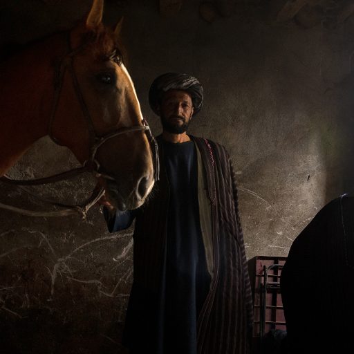 In Taloqan, the Buzkachi tournament took place during the Norouz festival (the Persian New Year). Buzkachi, known as the "game of the catch goat," is the national sport of Afghanistan, and it is an equestrian sport. Horse breeders are pictured here. © Pascal Maitre.