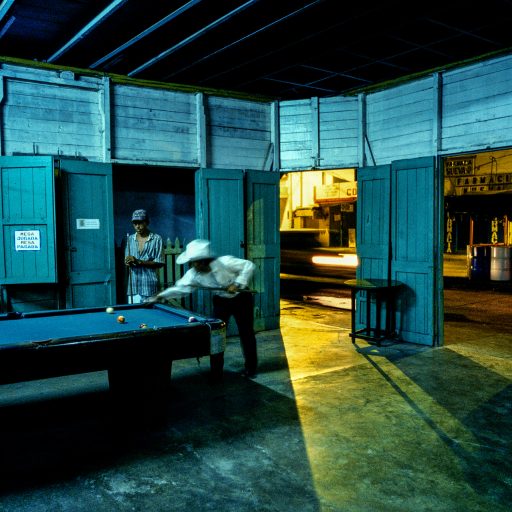 Honduras, 2004. La Ceiba, a popular pool room where Mariachi musicians perform every night. © Pascal Maitre.