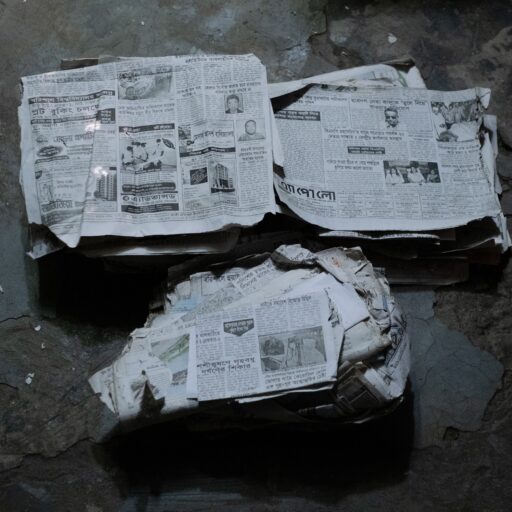 In an attempt to preserve proof, the family members of the enforced-disappeared individuals carefully keep the newspapers featuring the news regarding their kin's disappearance. Firoz khan and Miraz khan were abducted on 2012. The photograph was taken on September 16, 2022, Barisal. © Mosfiqur Rahman Johan.